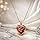 red heart resin pendant necklace for girls & women | lightweight handmade heart pendant with chain | gold plated chain | necklace set | romantic jewellery gift for valentine’s day, anniversary & birthday