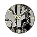 modern black resin wall clock with gold roman numerals | handcrafted black crystal design | 16/18 inch (16 inch)