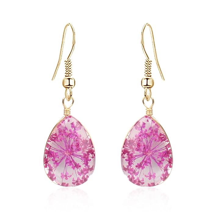beautiful real flowers dried pressed teardrop earrings for women handmade resin waterdrop pressed dry flower drop dangle earrings jewelry gifts beautiful real flowers dried pressed teardrop earrings for women handmade resin waterdrop pressed dry flower drop dangle earrings jewelry gifts